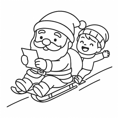 Santa Claus Coloring Pages for Kids – Christmas Coloring PDF