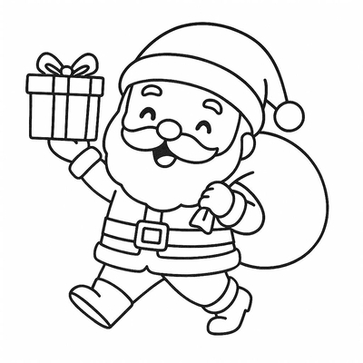 Santa Claus Coloring Pages for Kids – Christmas Coloring PDF