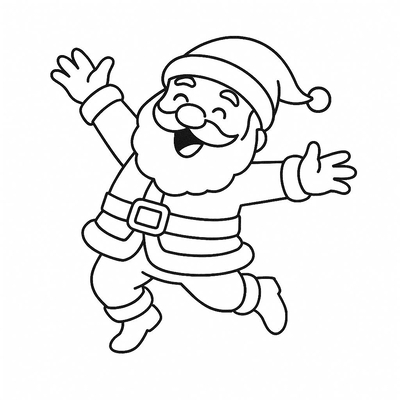 Santa Claus Coloring Pages for Kids – Christmas Coloring PDF