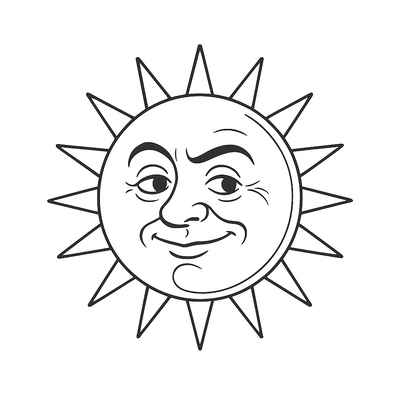 Sun Coloring Pages for Kids – Beautiful and Happy Sun Pictures