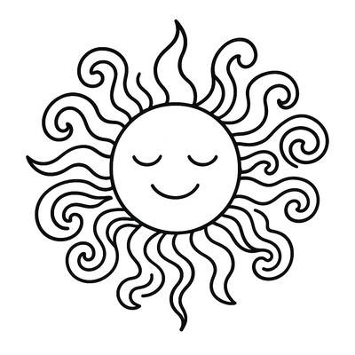 Sun Coloring Pages for Kids – Beautiful and Happy Sun Pictures