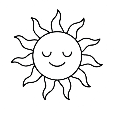 Sun Coloring Pages for Kids – Beautiful and Happy Sun Pictures