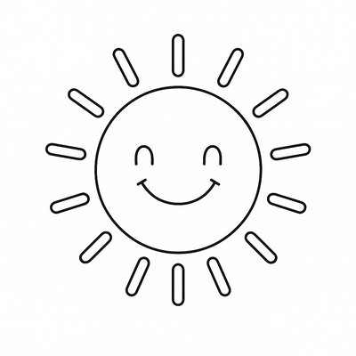 Sun Coloring Pages for Kids – Beautiful and Happy Sun Pictures