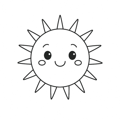 Sun Coloring Pages for Kids – Beautiful and Happy Sun Pictures