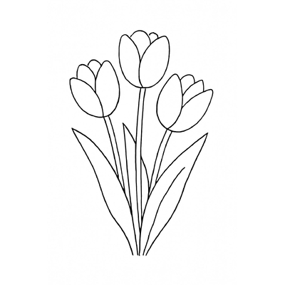 Tulip Flower Coloring Pages for Kids – Beautiful and Easy-to-Download Sheets