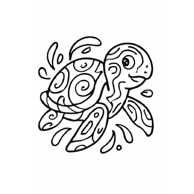 Turtle Coloring Pages for Kids – Free Printable Turtle Coloring PDF