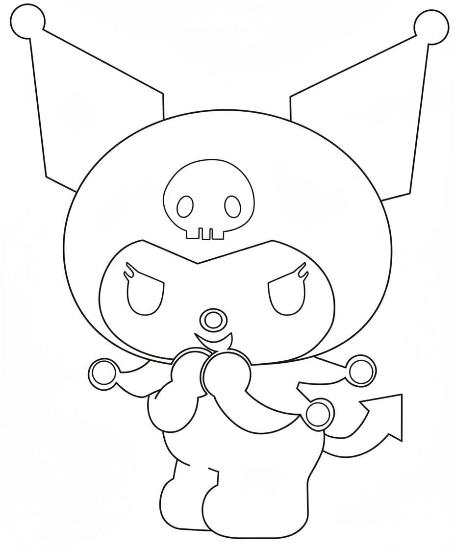 Kuromi holding a sweet ice cream