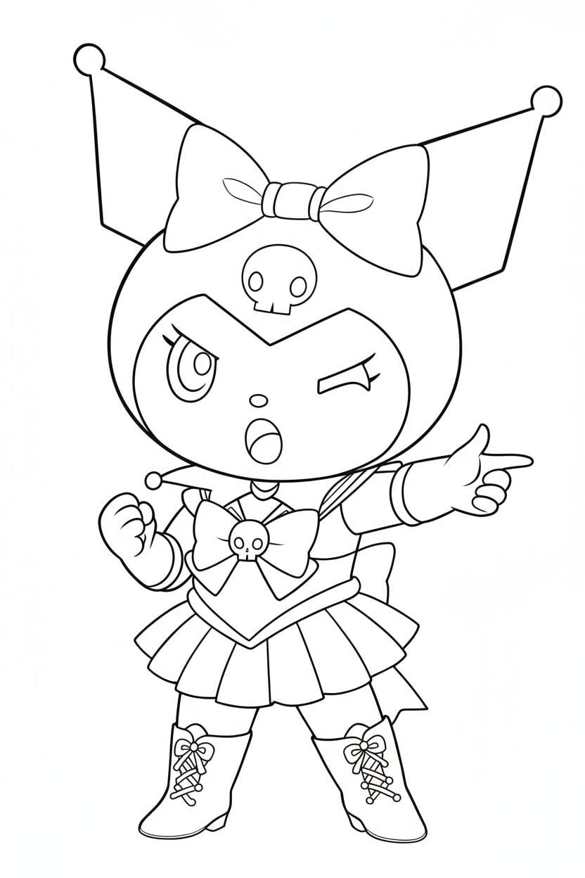 Kuromi Rocks a Cool Suit