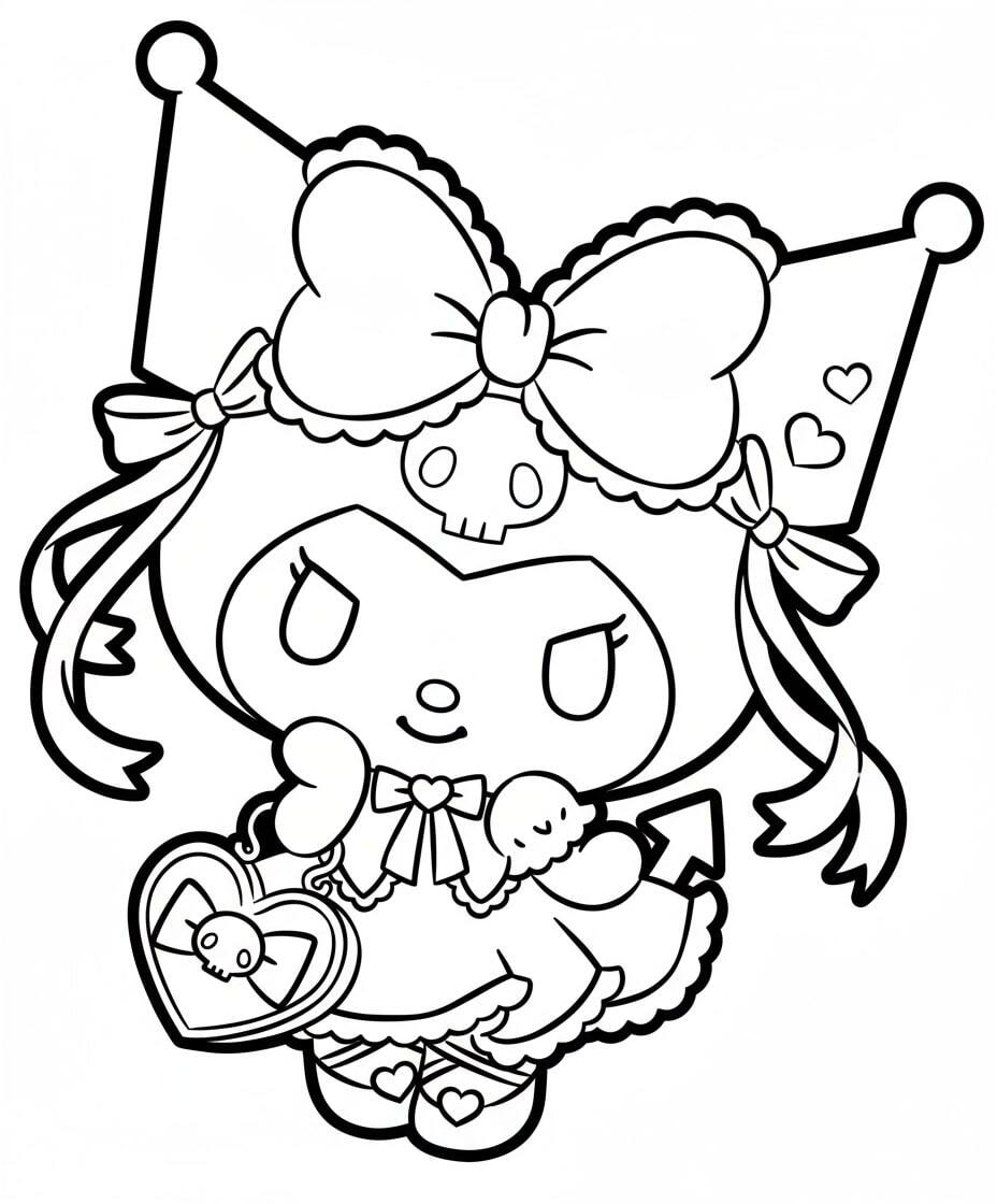 Princess Kuromi wearing a big bow