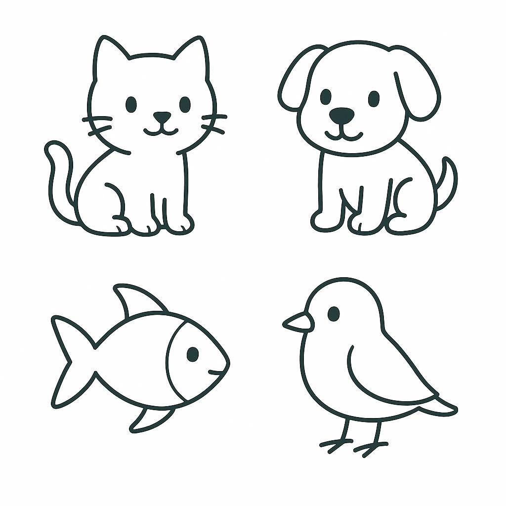 Animal Coloring Pages for 3-Year-Olds – Free PDF Download