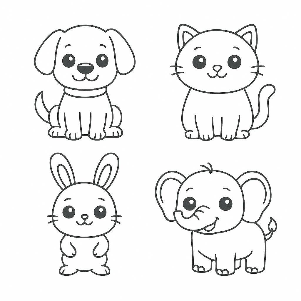 Cartoon Character Coloring Page