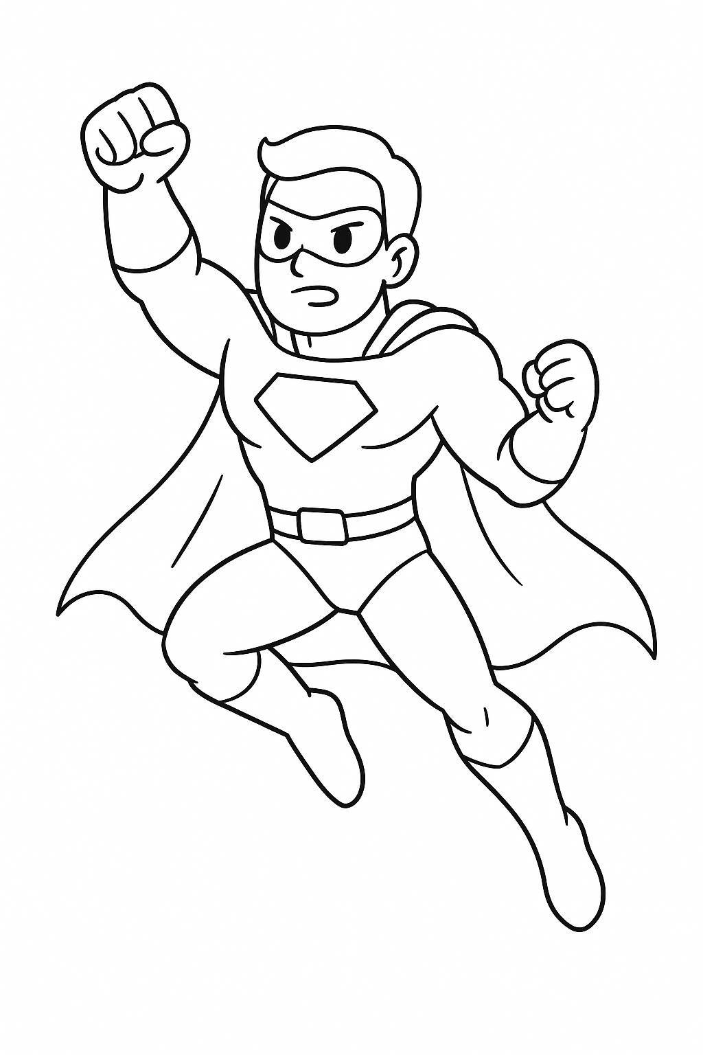 Superhero Coloring Page