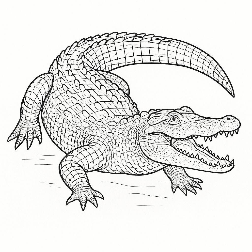 Crocodile Coloring Pages for Kids 2026 – Easy-to-Download PDF Sheets