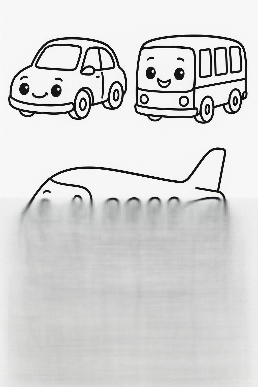 Cute Vehicle Coloring Pages