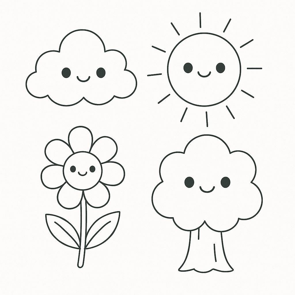 Cute Nature Coloring Pages