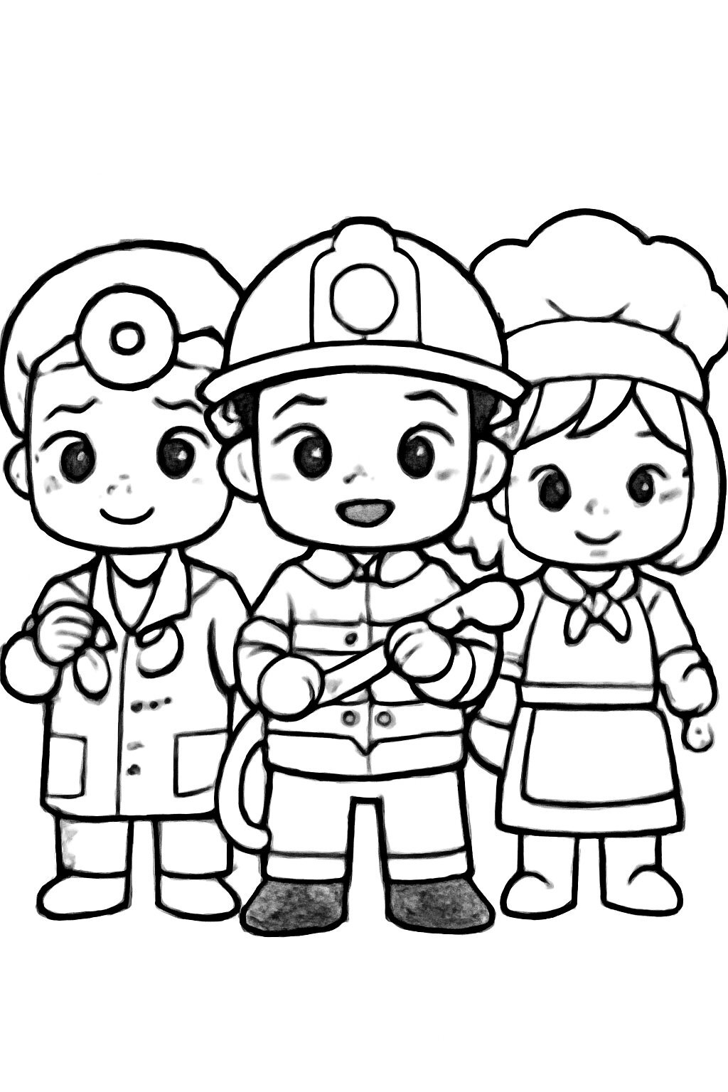 Cute Career Coloring Pages