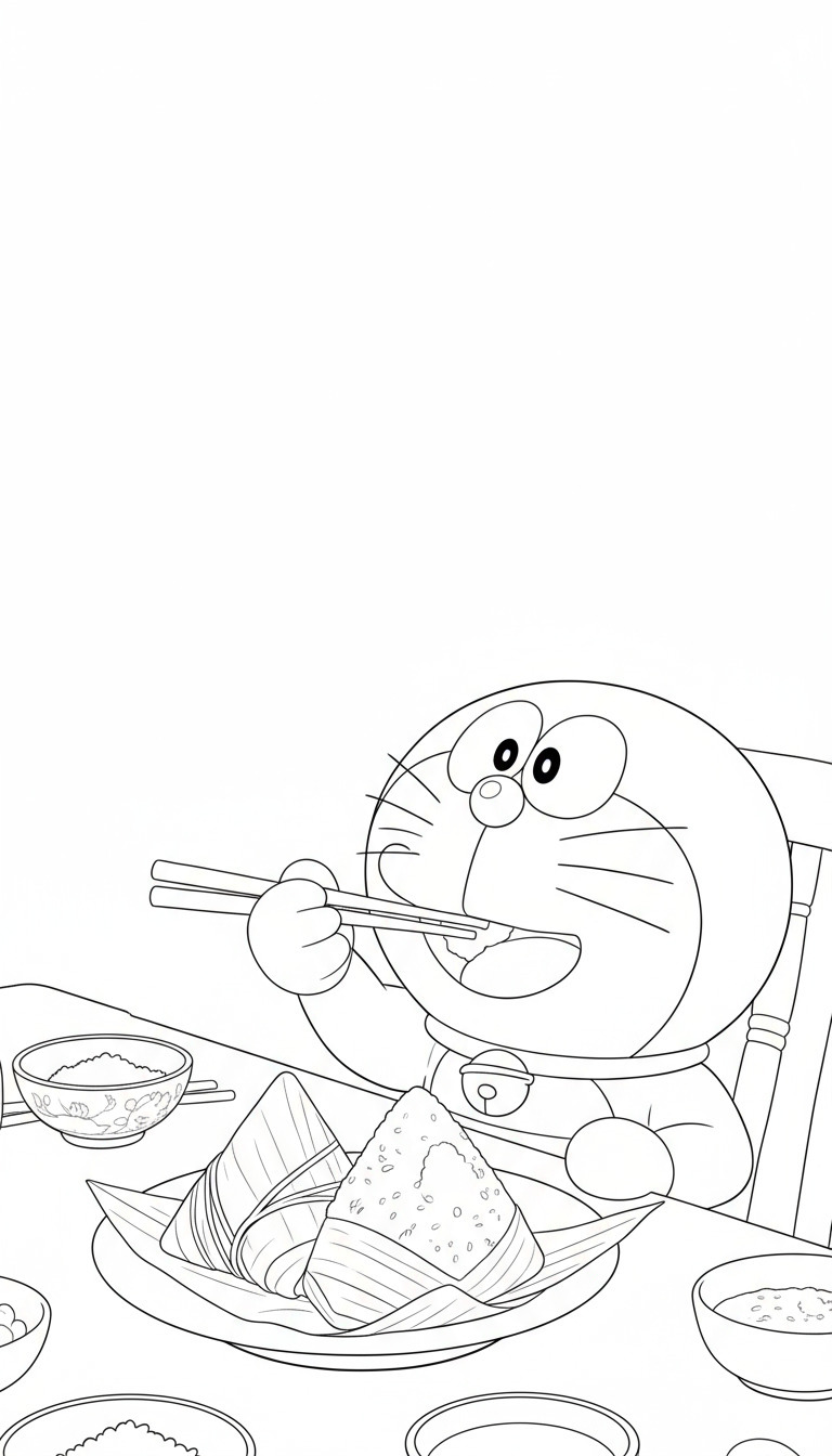 Doraemon piloting a mini aircraft