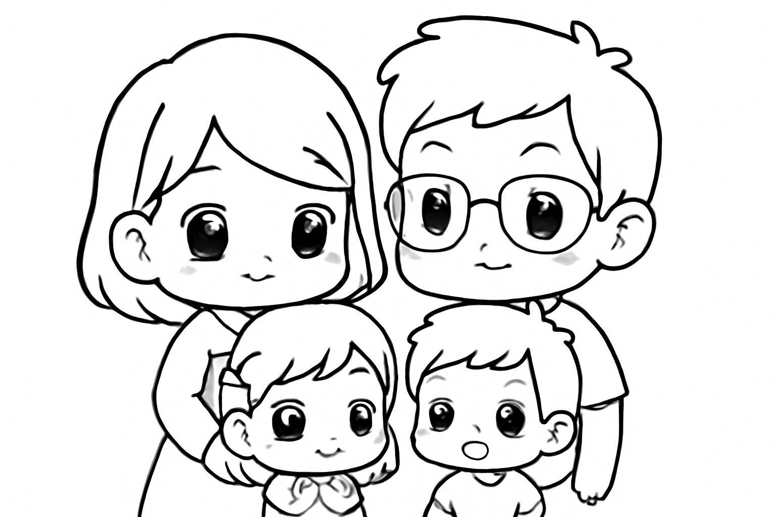Chibi-Style Family