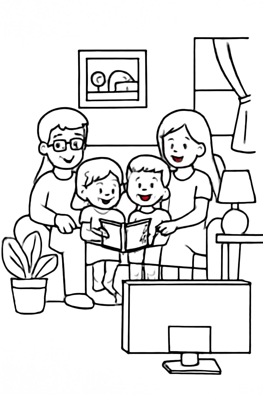 Family in the Living Room