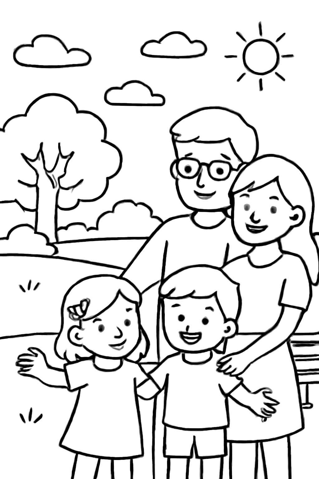 Happy Family in the Park