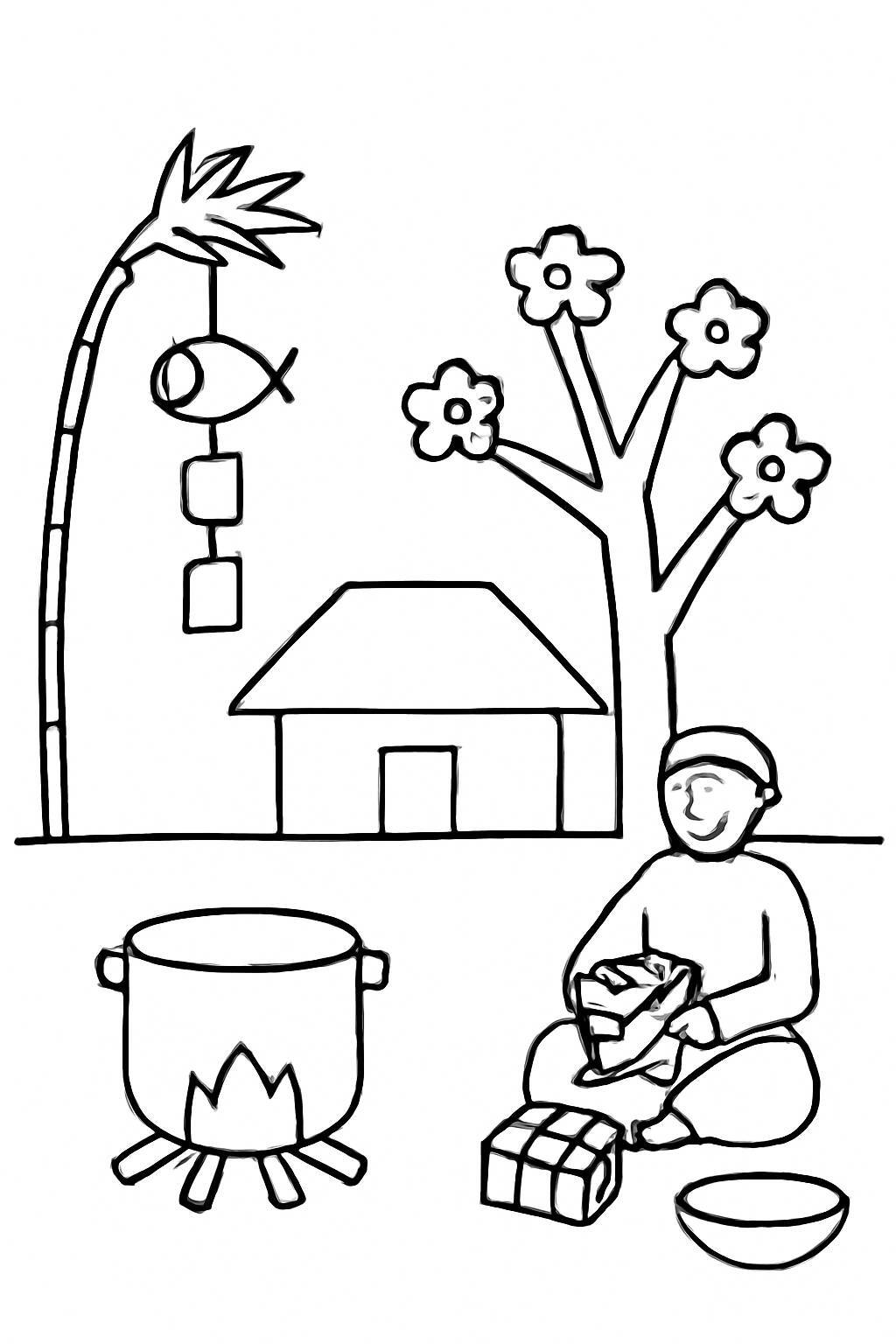 Minimalist Tet Coloring Pages