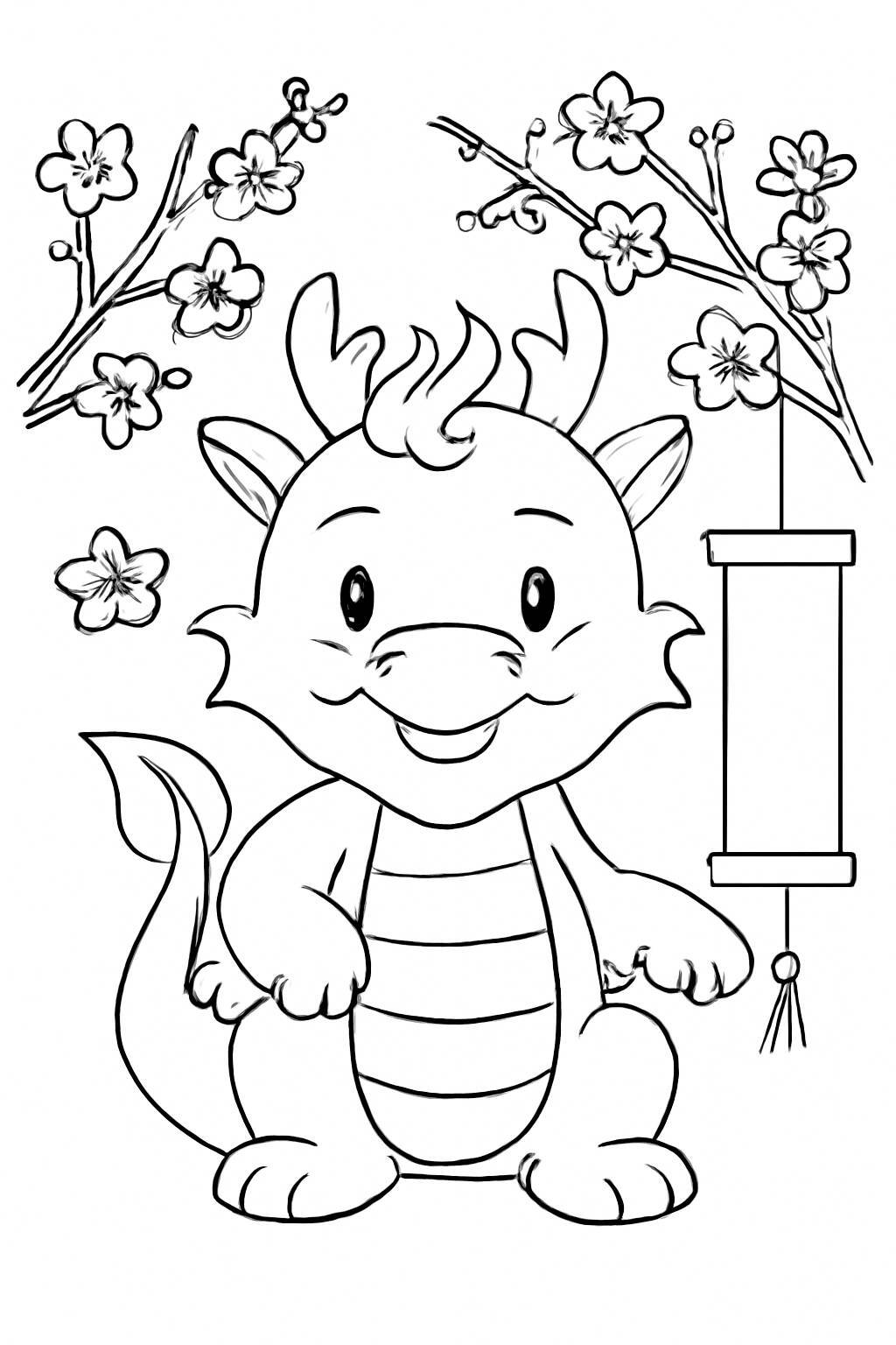 Tet Zodiac Coloring Pages