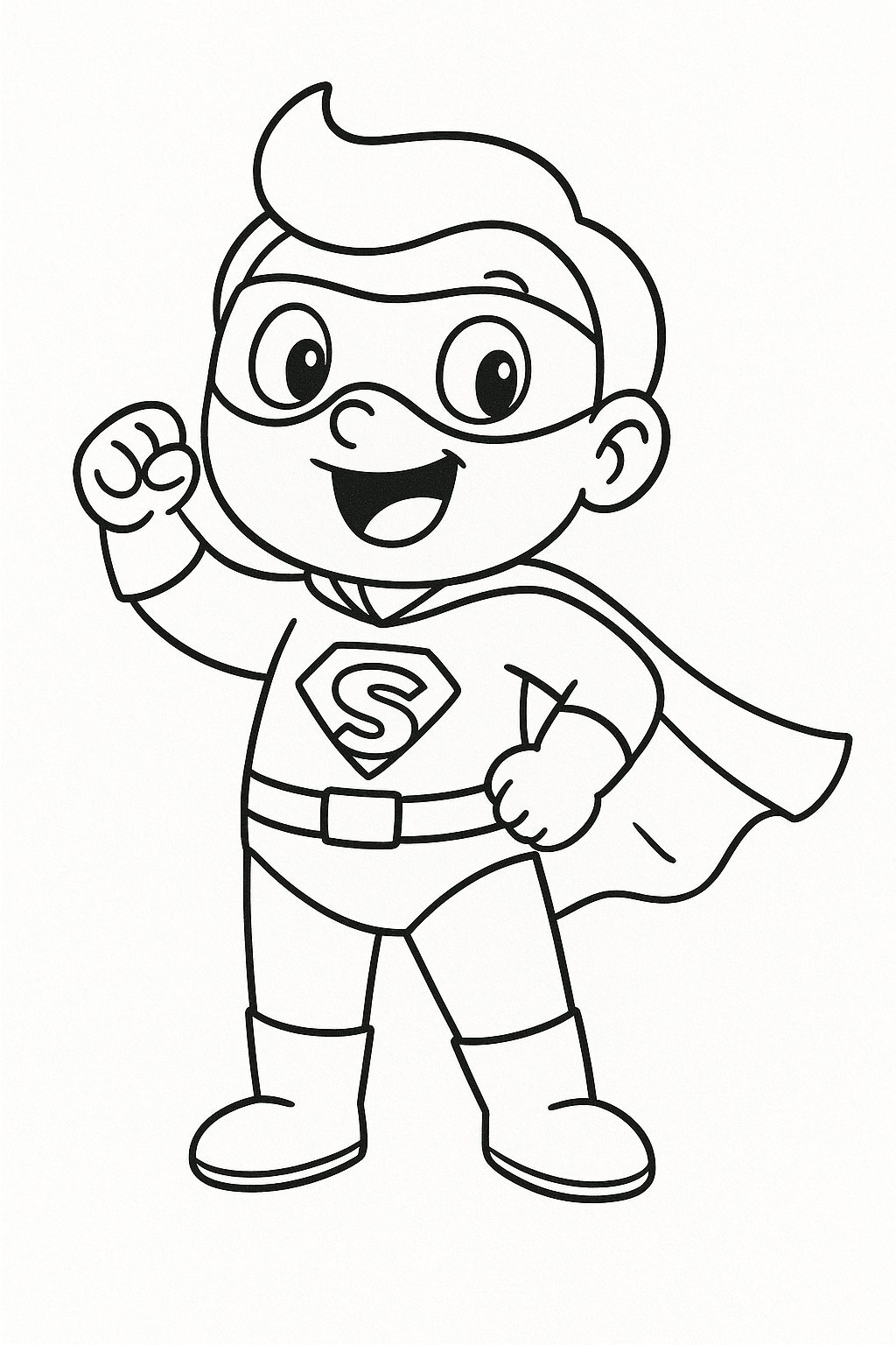Cute Cartoon Superhero