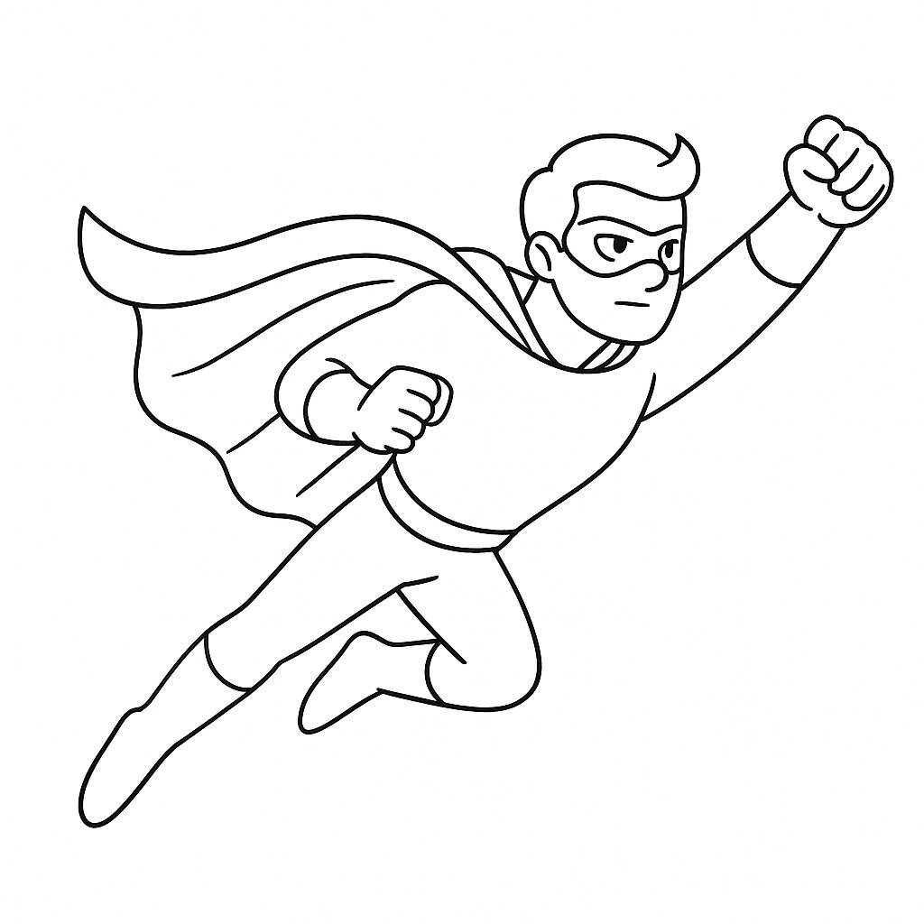 Superhero Flying in the Sky