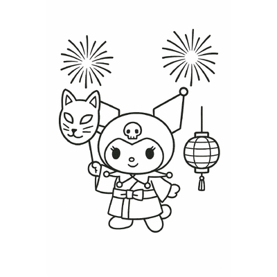 Adorable Kuromi Coloring Pages for Girls 2026