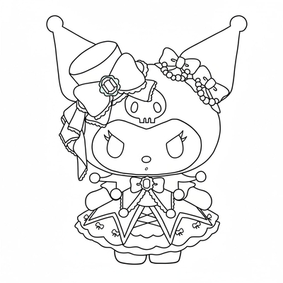 Adorable Kuromi Coloring Pages for Girls 2026