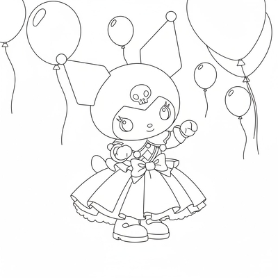 Adorable Kuromi Coloring Pages for Girls 2026