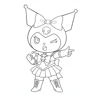 Adorable Kuromi Coloring Pages for Girls 2026