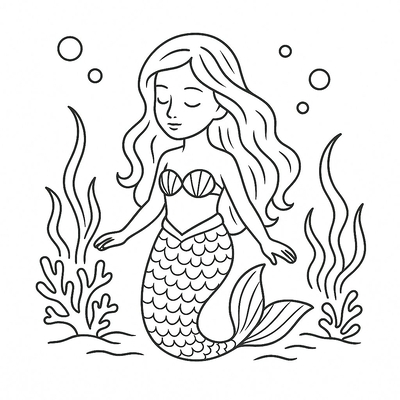 Adorable Mermaid Coloring Pages 2026 Kids Will Love