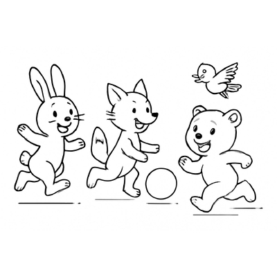 Animal Coloring Pages for 3-Year-Olds – Free PDF Download