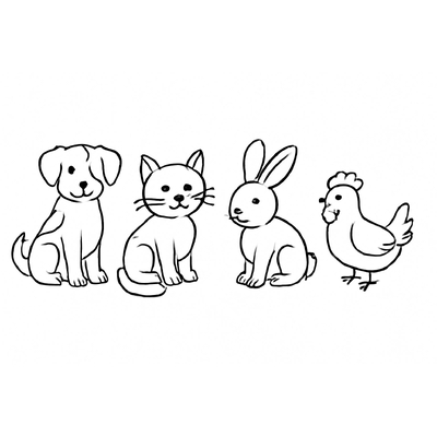 Animal Coloring Pages for 3-Year-Olds – Free PDF Download