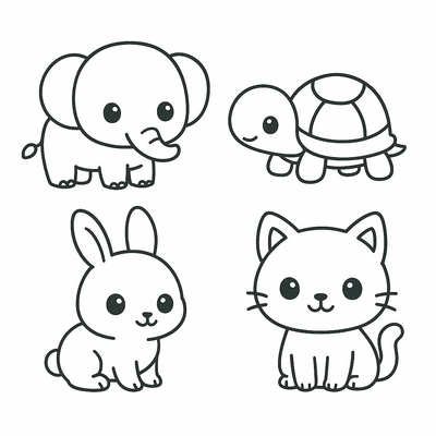 Animal Coloring Pages for 3-Year-Olds – Free PDF Download