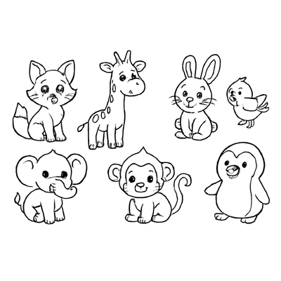 Animal Coloring Pages for 3-Year-Olds – Free PDF Download