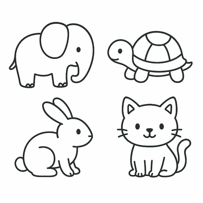 Animal Coloring Pages for 3-Year-Olds – Free PDF Download