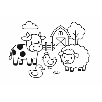 Animal Coloring Pages for Kids – Free PDF Download