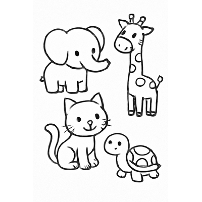 Animal Coloring Pages for Kids – Free PDF Download