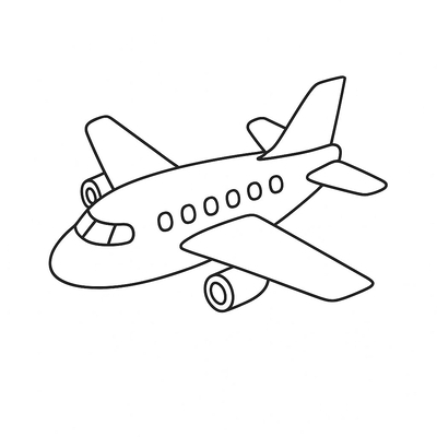 Beautiful Airplane Coloring Pages with Fun Styles for Kids