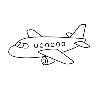 Beautiful Airplane Coloring Pages with Fun Styles for Kids