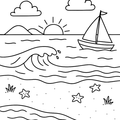 Beautiful Nature Landscape Coloring Pages Kids Will Love