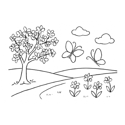 Beautiful Nature Landscape Coloring Pages Kids Will Love