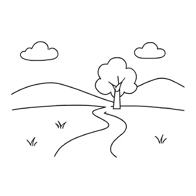 Beautiful Nature Landscape Coloring Pages Kids Will Love