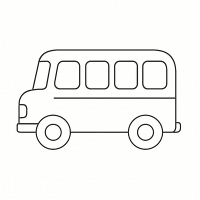 Bus Coloring Pages for Kids 2026 - PDF Coloring Sheets