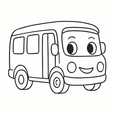 Bus Coloring Pages for Kids 2026 - PDF Coloring Sheets