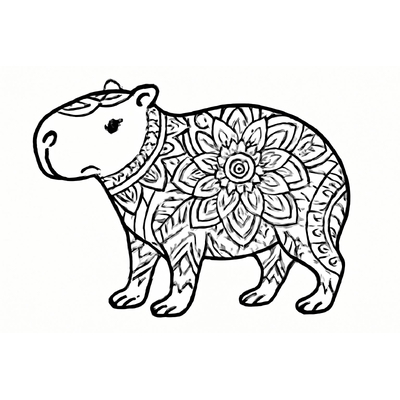 Cute Capybara Coloring Pages for Kids – Free PDF Download