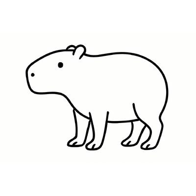 Cute Capybara Coloring Pages for Kids – Free PDF Download