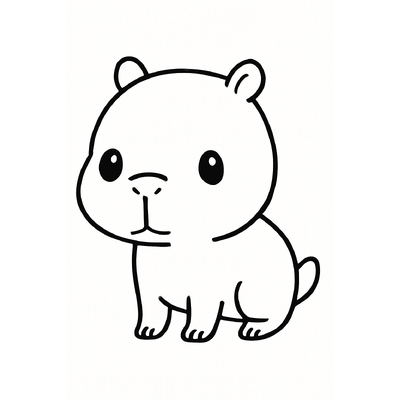 Cute Capybara Coloring Pages for Kids – Free PDF Download